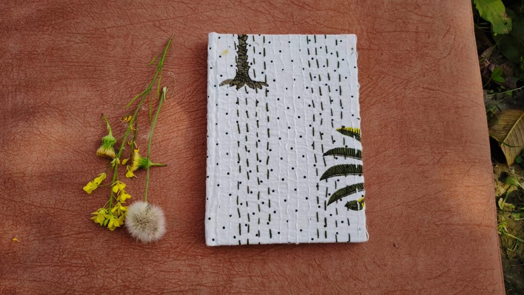 Handmade Paper Journal :Kantha Craft Fabric Cover Vintage Diary Notebook With Book Mark - Image 11