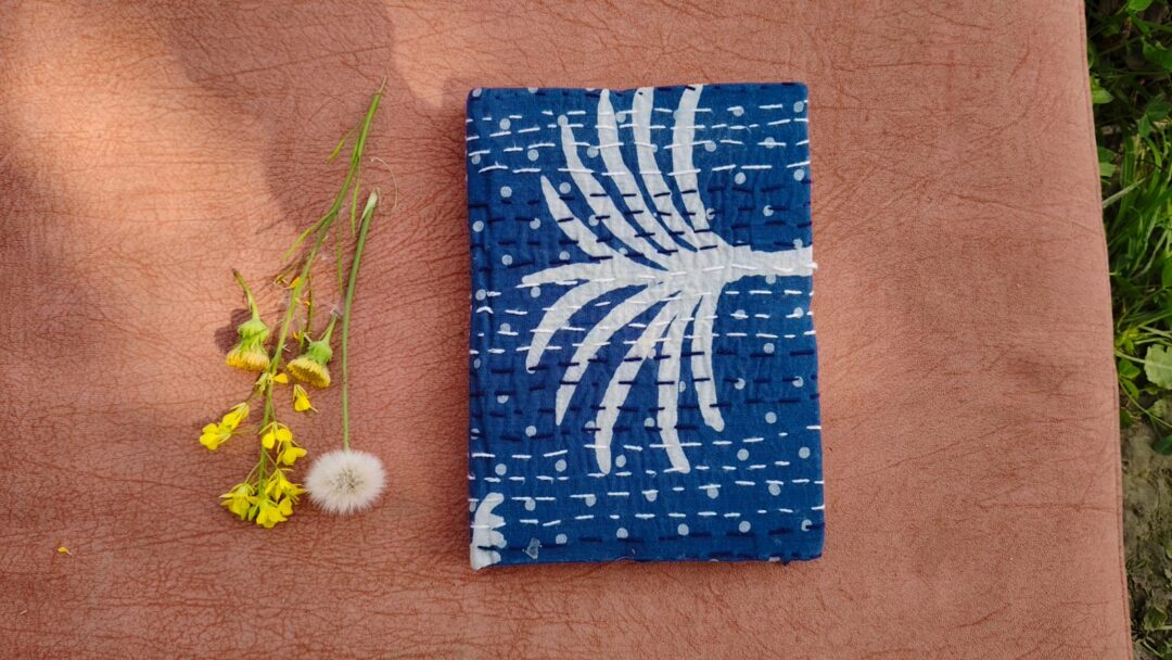 Handmade Paper Journal :Kantha Craft Fabric Cover Vintage Diary Notebook With Book Mark - Image 7