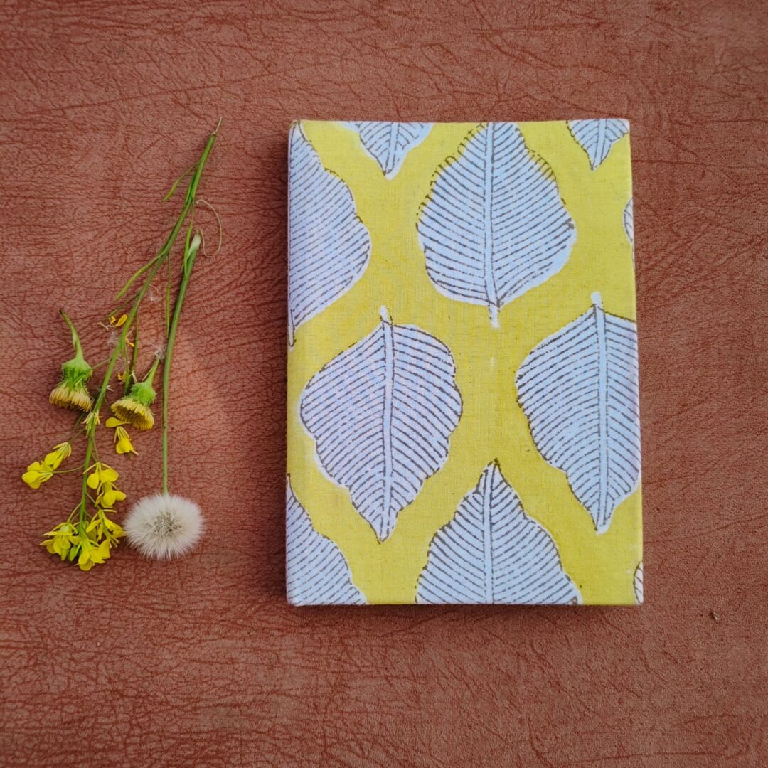 Handmade Paper Journal :  Hand-block  Fabric Cover Vintage Diary Notebook - Image 5