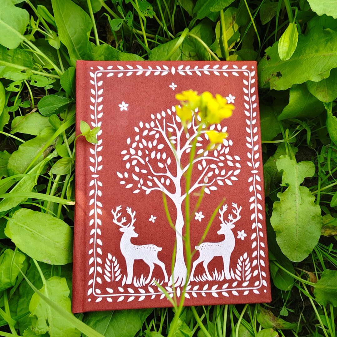 Handmade Paper Journal :  HandPainted  Cover Vintage Diary Notebook - Image 3