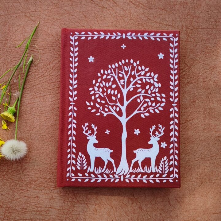 Handmade Paper Journal :  HandPainted  Cover Vintage Diary Notebook